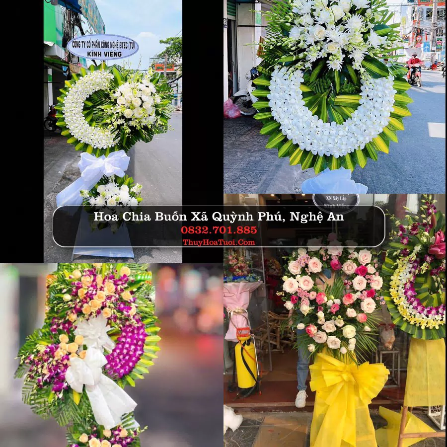 Vòng hoa chia buồn Xã Quỳnh Phú - ThuyHoaTuoi.Com