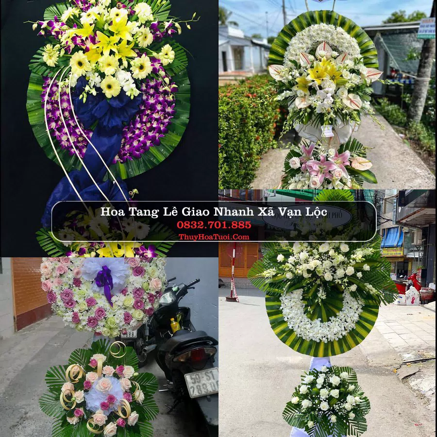 Vòng hoa chia buồn Xã Vạn Lộc - ThuyHoaTuoi.Com