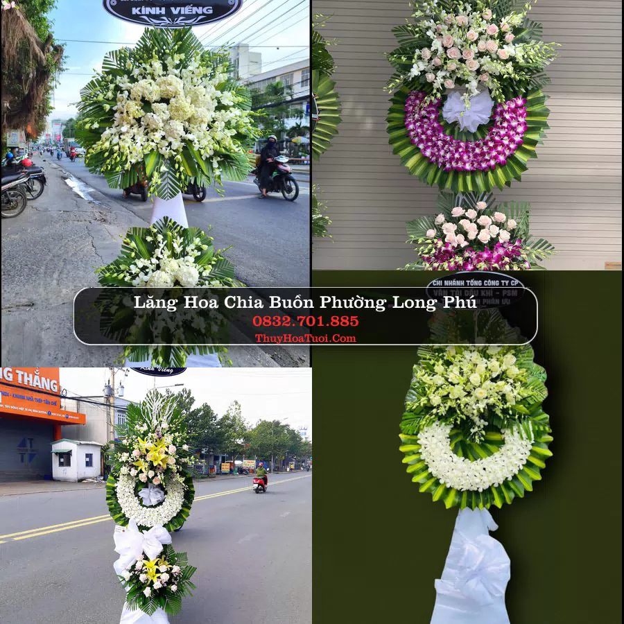Vòng hoa chia buồn Phường Long Phú - ThuyHoaTuoi.Com
