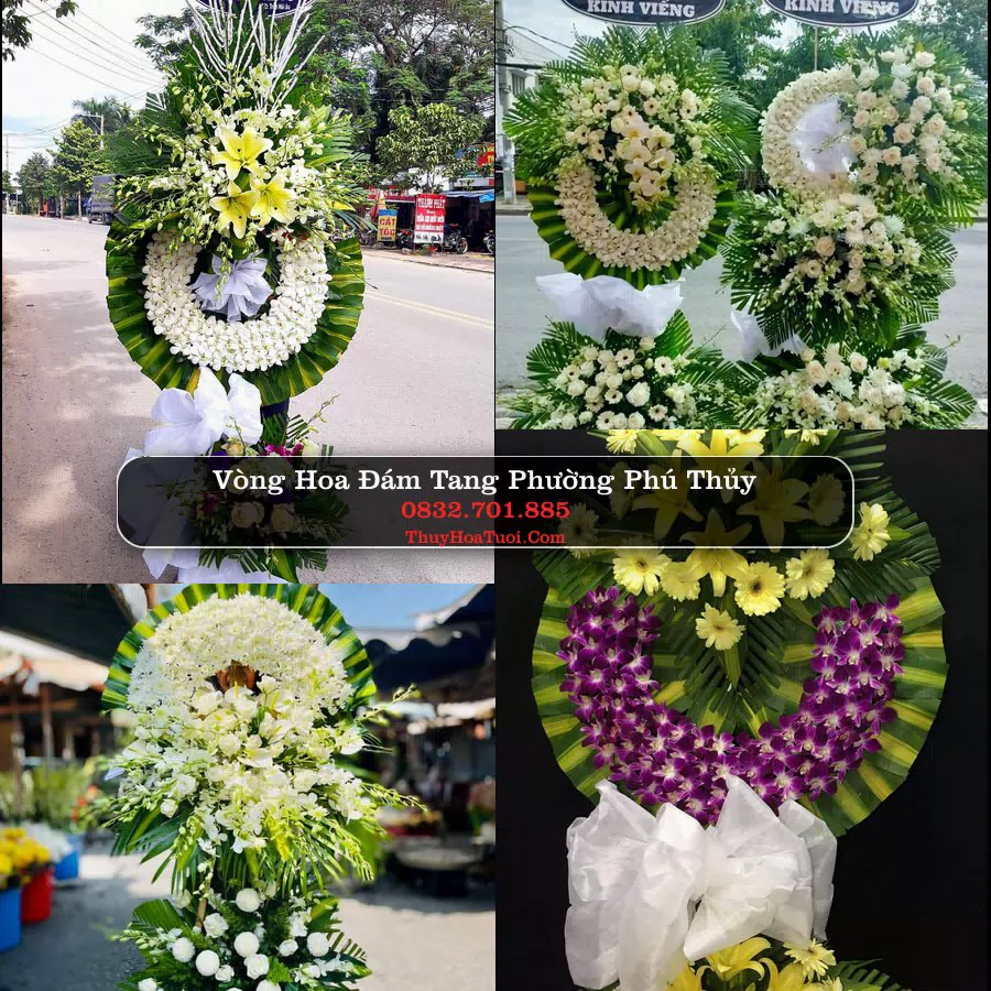 Vòng hoa chia buồn Phường Phú Thủy - ThuyHoaTuoi.Com