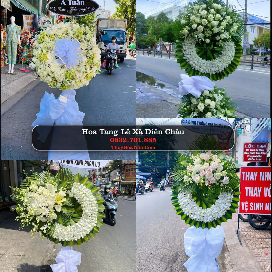 Vòng hoa chia buồn Xã Diễn Châu - ThuyHoaTuoi.Com