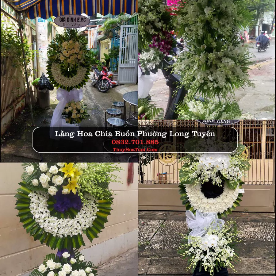Vòng hoa chia buồn Phường Long Tuyền - ThuyHoaTuoi.Com