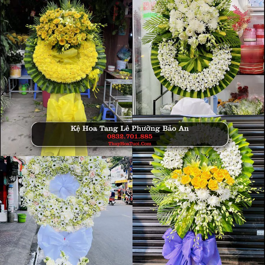 Vòng hoa chia buồn Phường Bảo An - ThuyHoaTuoi.Com