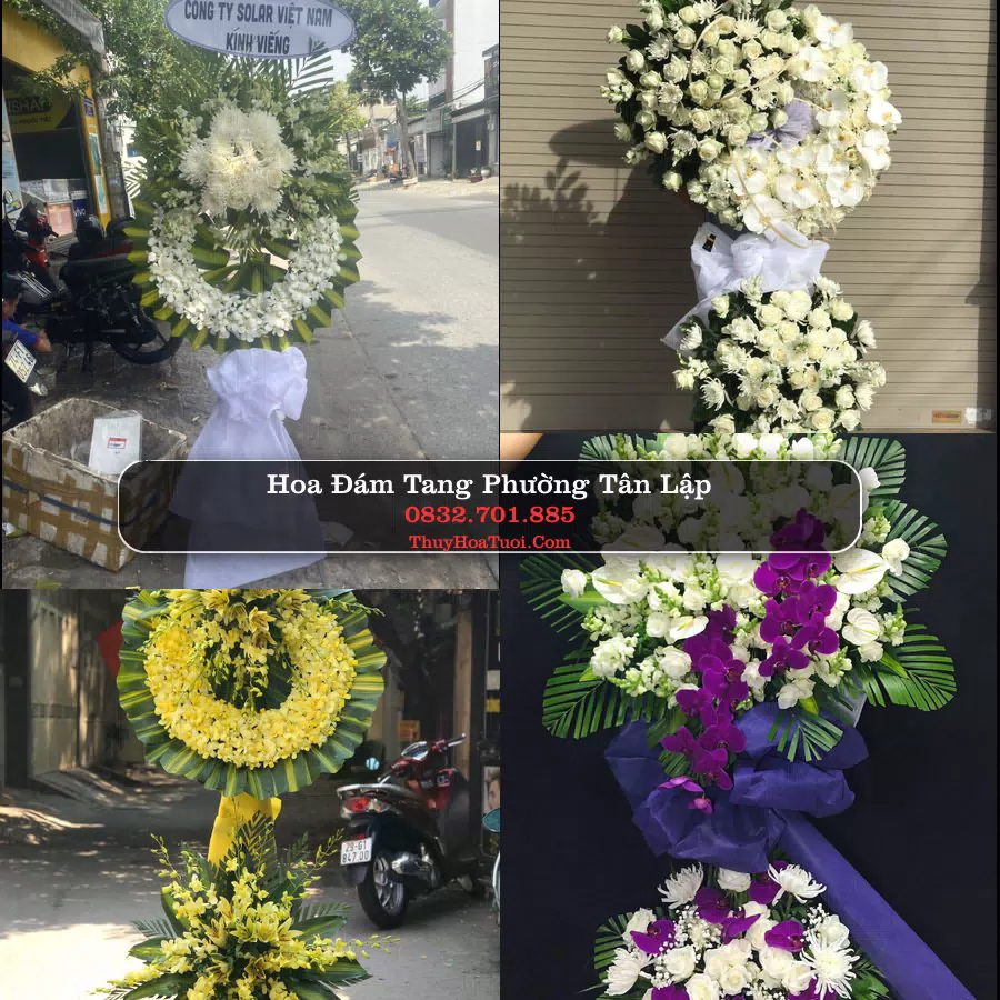 Vòng hoa chia buồn Phường Tân Lập - ThuyHoaTuoi.Com