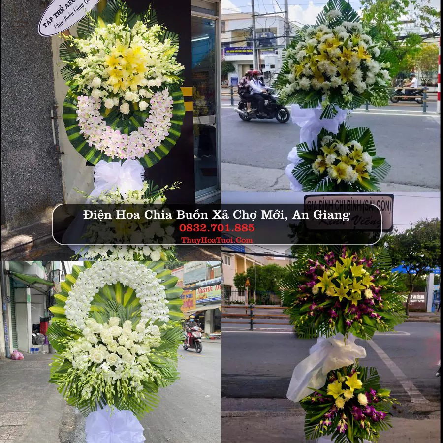 Vòng hoa chia buồn Xã Chợ Mới - ThuyHoaTuoi.Com