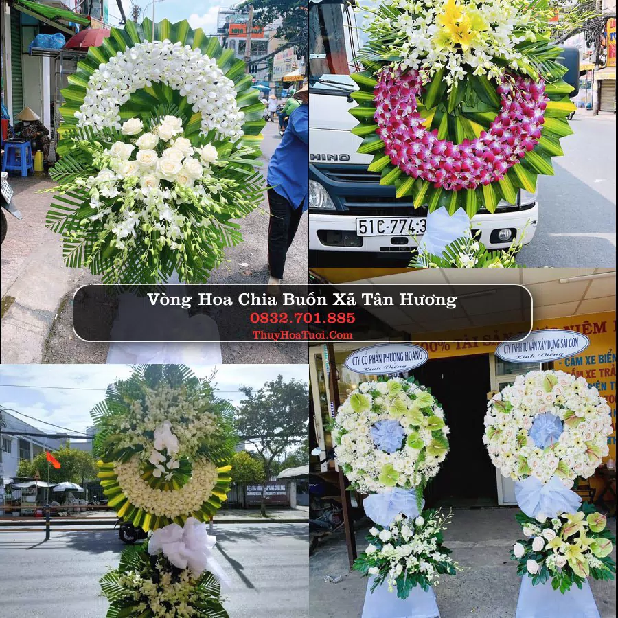 Vòng hoa chia buồn Xã Tân Hương - ThuyHoaTuoi.Com