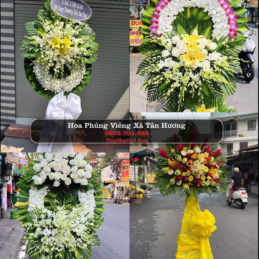 Kệ hoa tang lễ giao tại Xã Tân Hương, Đồng Tháp