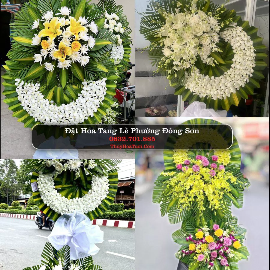 Vòng hoa chia buồn Phường Đông Sơn - ThuyHoaTuoi.Com