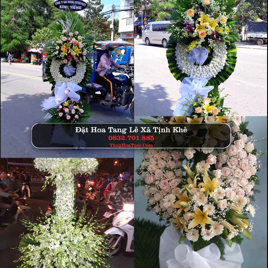 Kệ hoa tang lễ giao tại Xã Tịnh Khê, Quảng Ngãi
