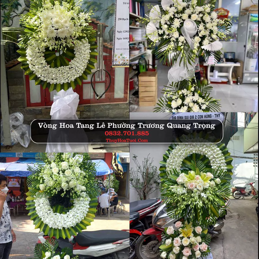 Vòng hoa chia buồn Phường Trương Quang Trọng - ThuyHoaTuoi.Com