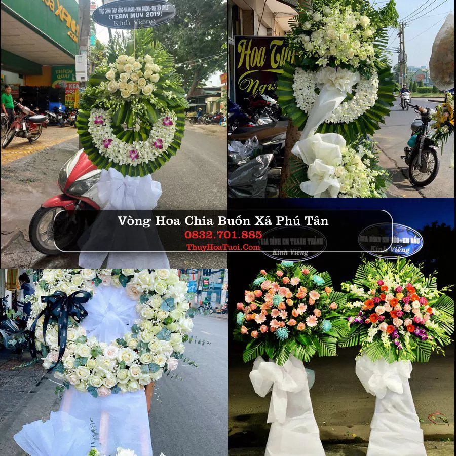 Vòng hoa chia buồn Xã Phú Tân - ThuyHoaTuoi.Com