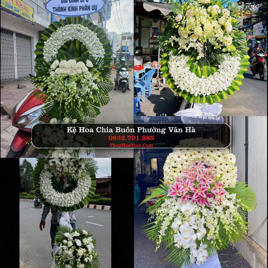 Vòng hoa chia buồn Phường Vân Hà - ThuyHoaTuoi.Com