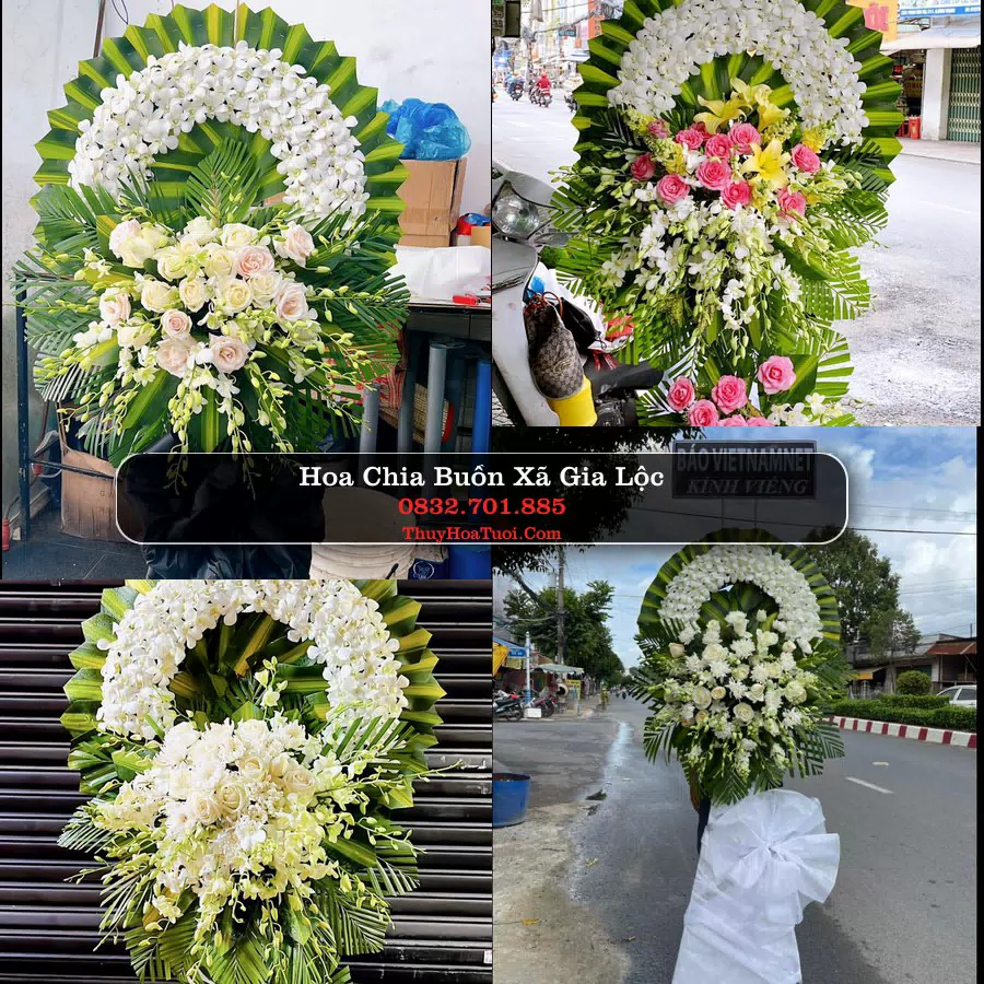 Vòng hoa chia buồn Xã Gia Lộc - ThuyHoaTuoi.Com