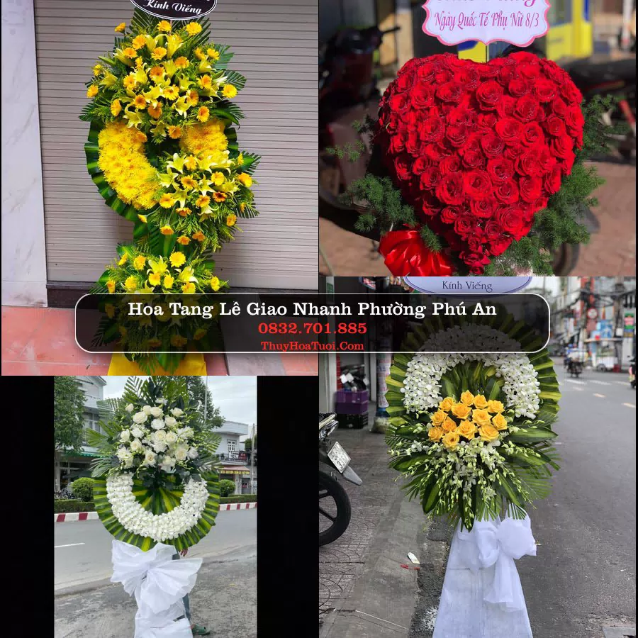 Đặt Vòng Hoa Chia Buồn tại Phường Phú An, TP.HCM