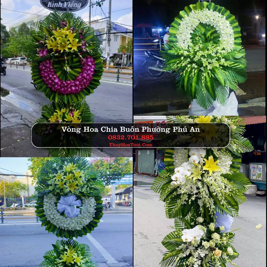 Vòng hoa chia buồn Phường Phú An - ThuyHoaTuoi.Com