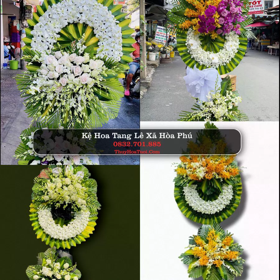 Vòng hoa chia buồn Xã Hòa Phú - ThuyHoaTuoi.Com
