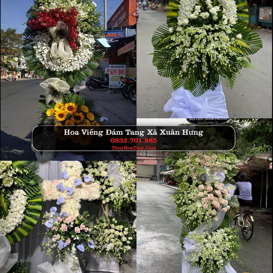 Vòng hoa chia buồn Xã Xuân Hưng - ThuyHoaTuoi.Com