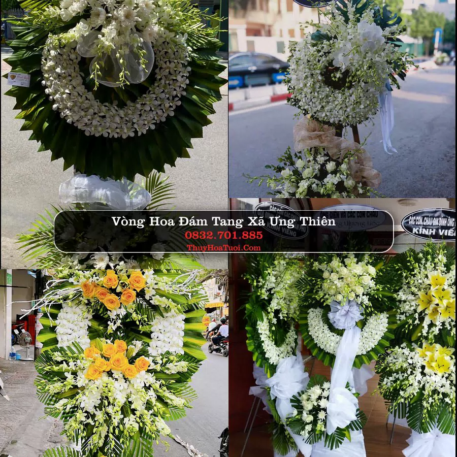 Vòng hoa chia buồn Xã Ứng Thiên - ThuyHoaTuoi.Com