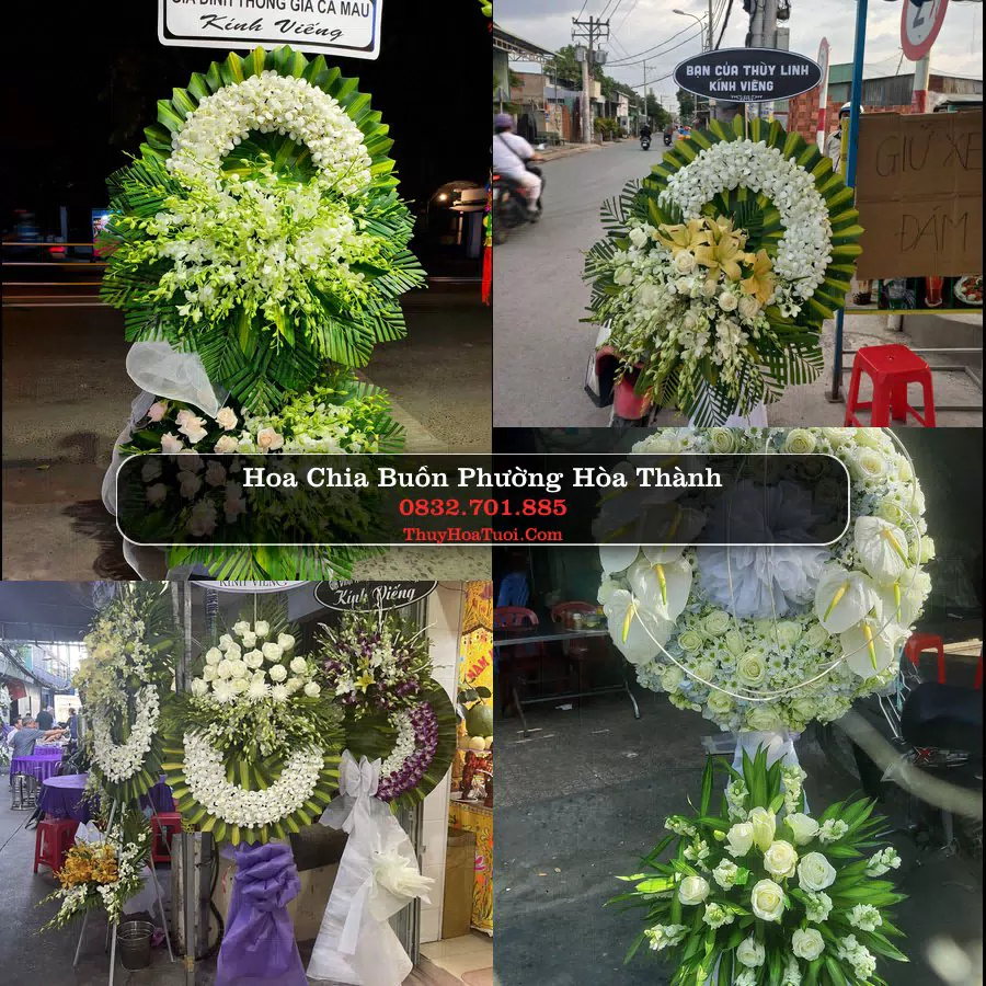 Vòng hoa chia buồn Phường Hòa Thành - ThuyHoaTuoi.Com