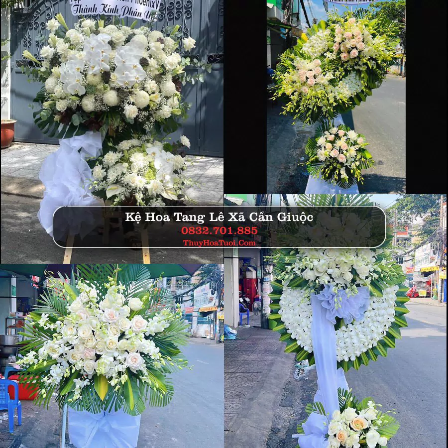 Vòng hoa chia buồn Xã Cần Giuộc - ThuyHoaTuoi.Com