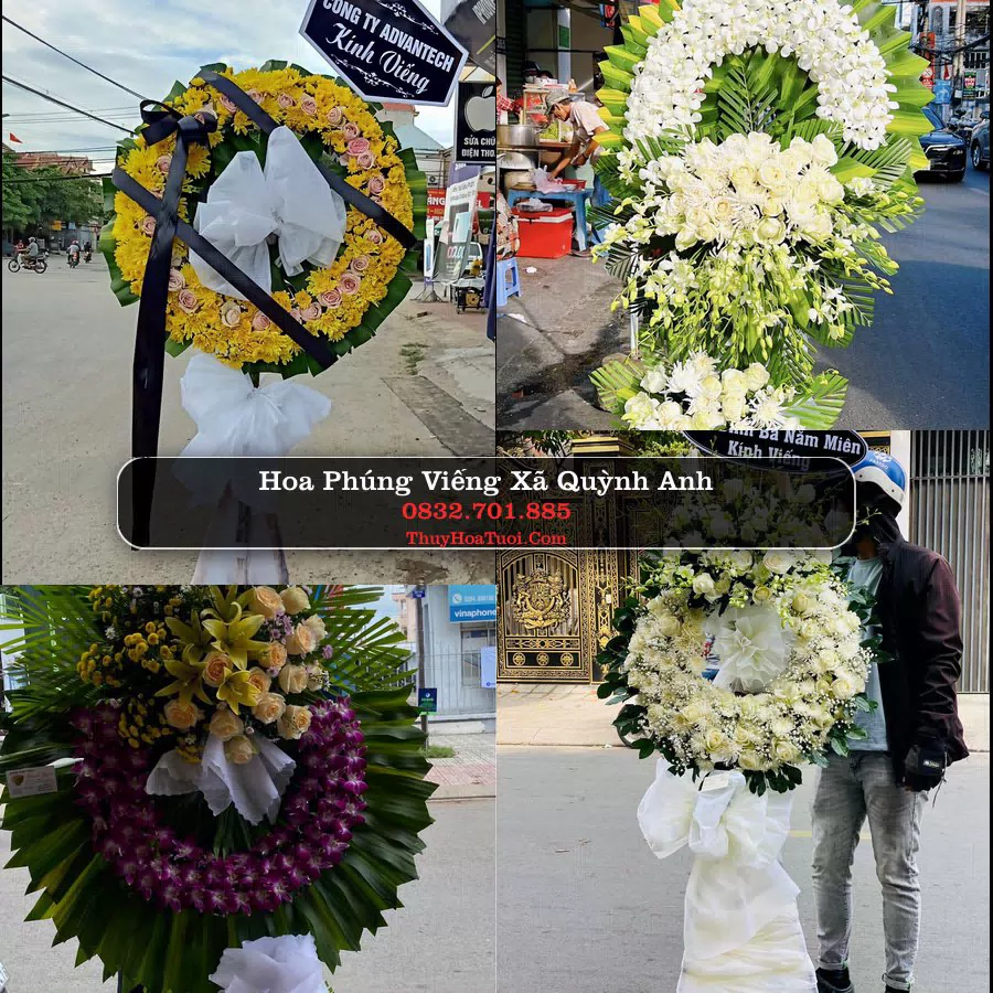 Vòng hoa chia buồn Xã Quỳnh Anh - ThuyHoaTuoi.Com