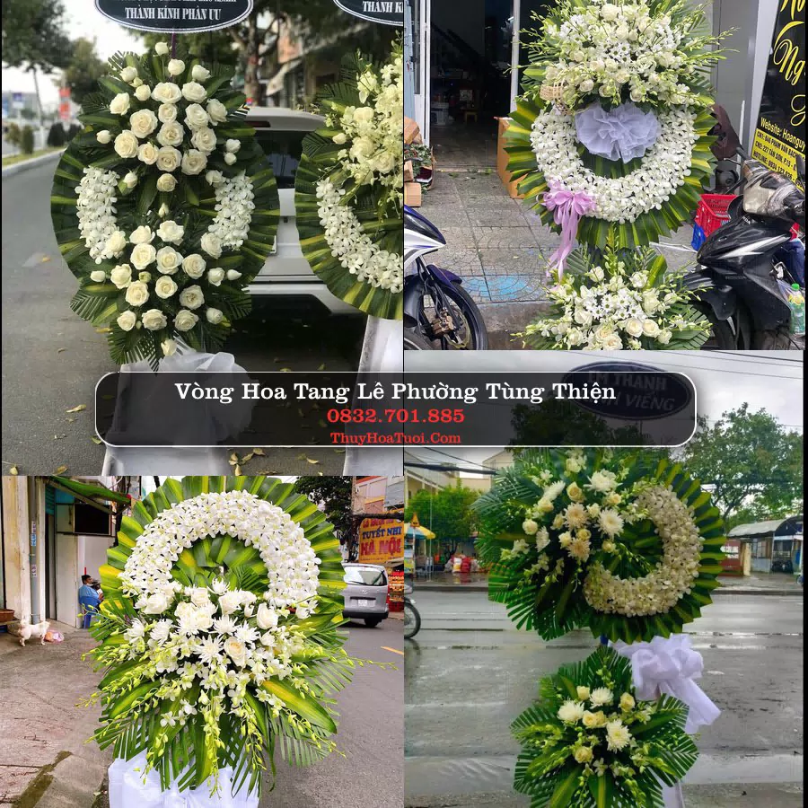 Vòng hoa chia buồn Phường Tùng Thiện - ThuyHoaTuoi.Com