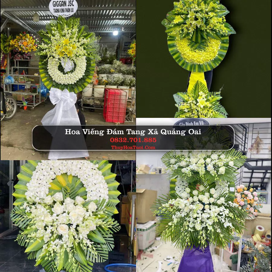 Vòng hoa chia buồn Xã Quảng Oai - ThuyHoaTuoi.Com