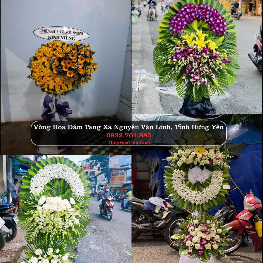 Vòng hoa chia buồn Xã Nguyễn Văn Linh - ThuyHoaTuoi.Com