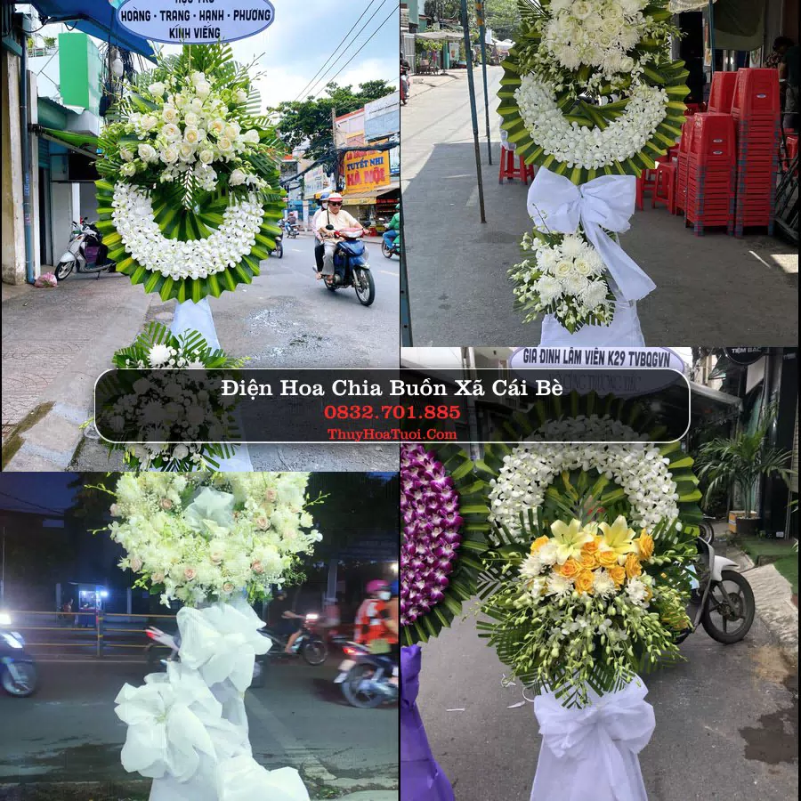 Vòng hoa chia buồn Xã Cái Bè - ThuyHoaTuoi.Com