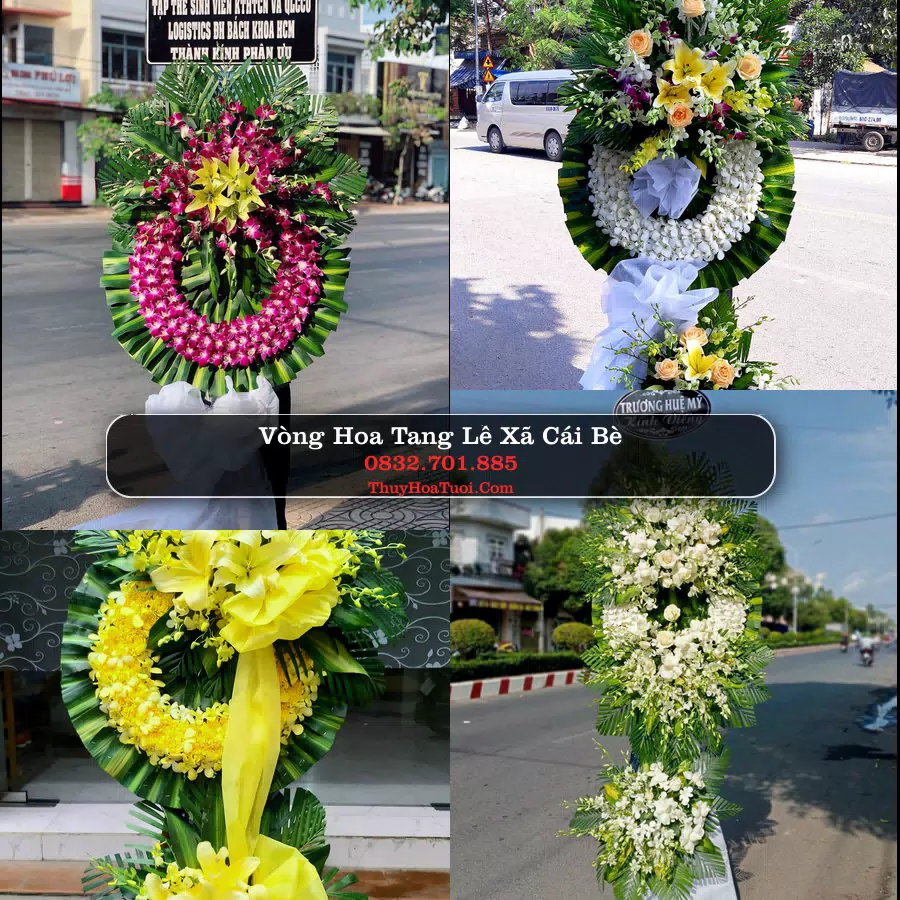 Kệ hoa tang lễ giao tại Xã Cái Bè, Đồng Tháp