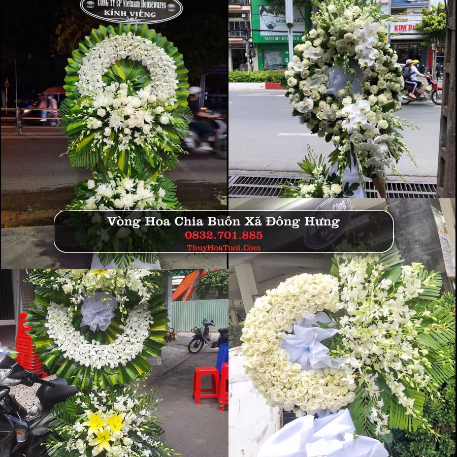 Vòng hoa chia buồn Xã Đông Hưng - ThuyHoaTuoi.Com
