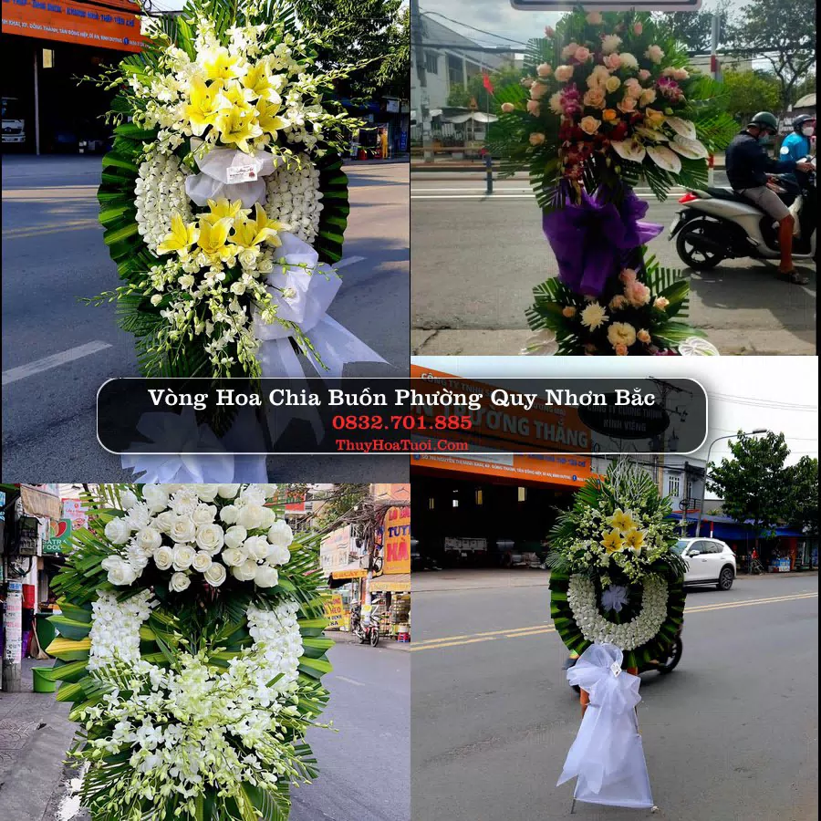Vòng hoa chia buồn Phường Quy Nhơn Bắc - ThuyHoaTuoi.Com