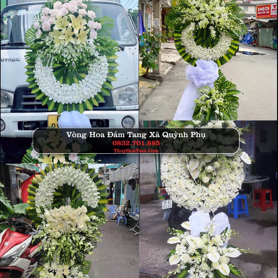 Vòng hoa chia buồn Xã Quỳnh Phụ - ThuyHoaTuoi.Com