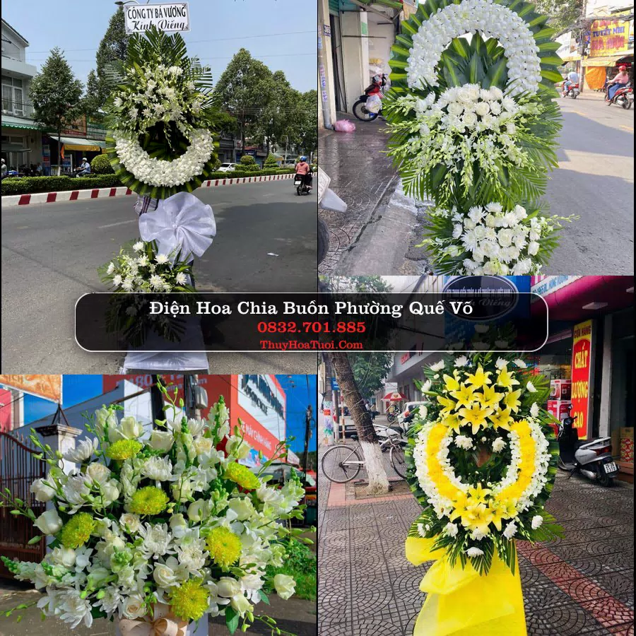 Vòng hoa chia buồn Phường Quế Võ - ThuyHoaTuoi.Com