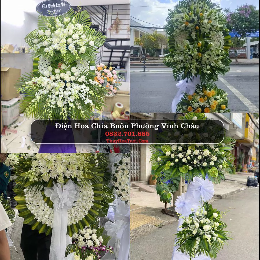 Vòng hoa chia buồn Phường Vĩnh Châu - ThuyHoaTuoi.Com