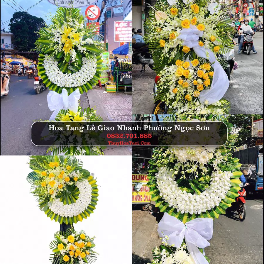 Vòng hoa chia buồn Phường Ngọc Sơn - ThuyHoaTuoi.Com