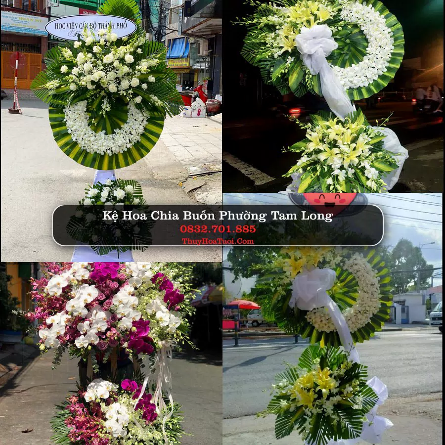 Vòng hoa chia buồn Phường Tam Long - ThuyHoaTuoi.Com
