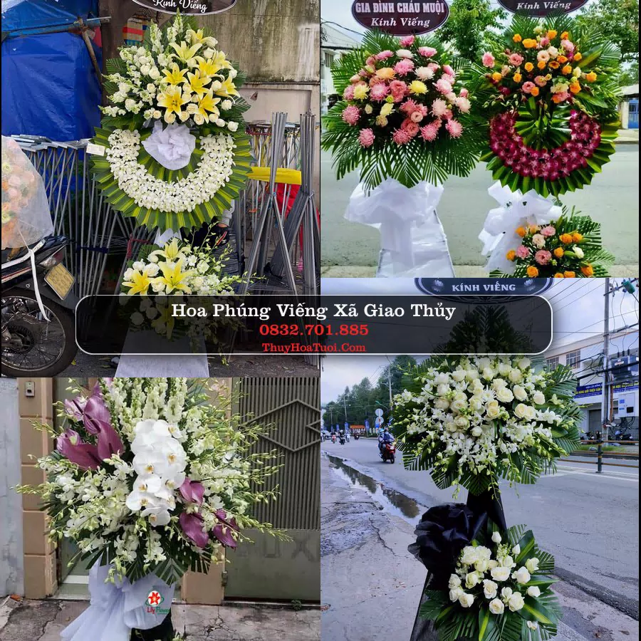 Kệ hoa tang lễ giao tại Xã Giao Thủy, Ninh Bình