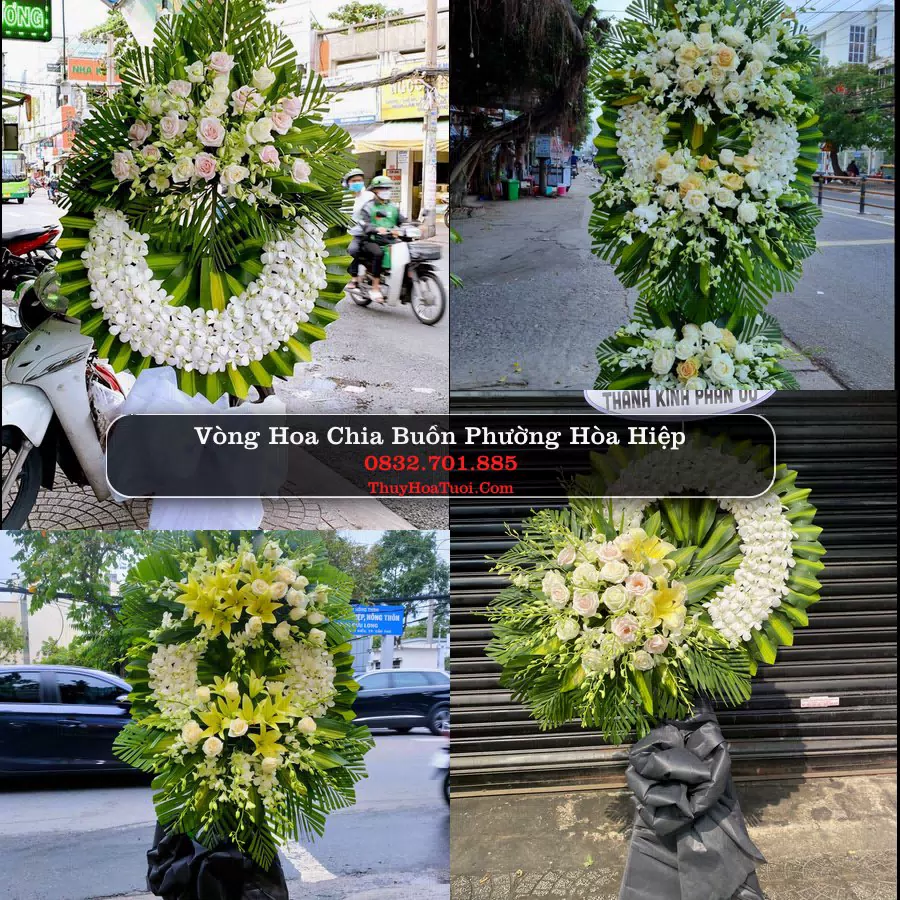 Vòng hoa chia buồn Phường Hòa Hiệp - ThuyHoaTuoi.Com