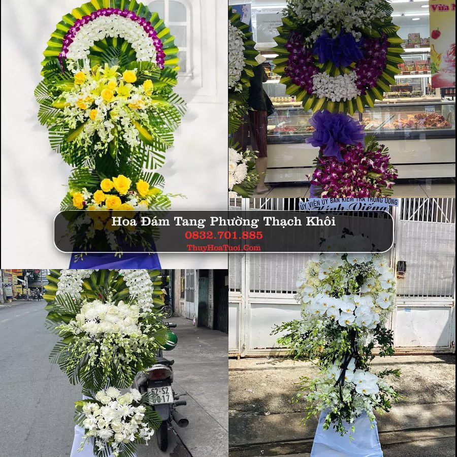 Vòng hoa chia buồn Phường Thạch Khôi - ThuyHoaTuoi.Com