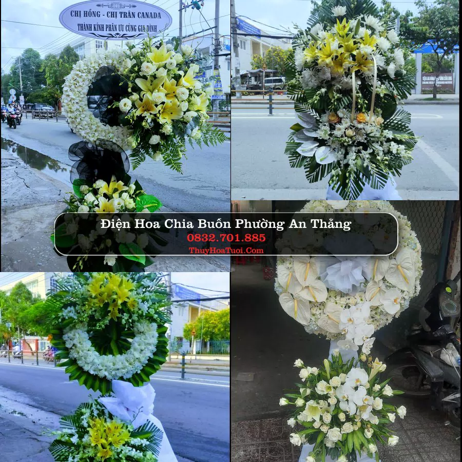 Vòng hoa chia buồn Phường An Thắng - ThuyHoaTuoi.Com