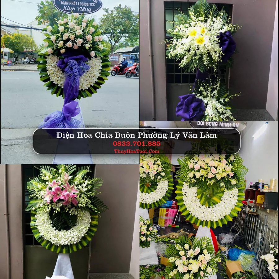 Vòng hoa chia buồn Phường Lý Văn Lâm - ThuyHoaTuoi.Com
