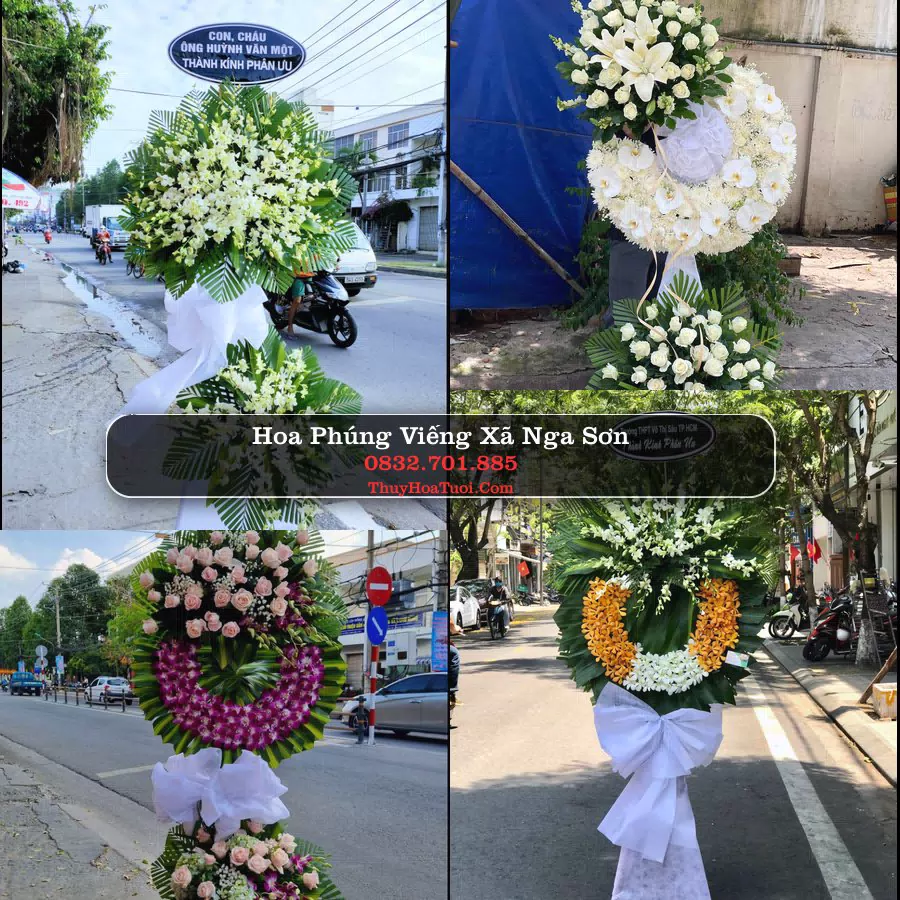 Vòng hoa chia buồn Xã Nga Sơn - ThuyHoaTuoi.Com