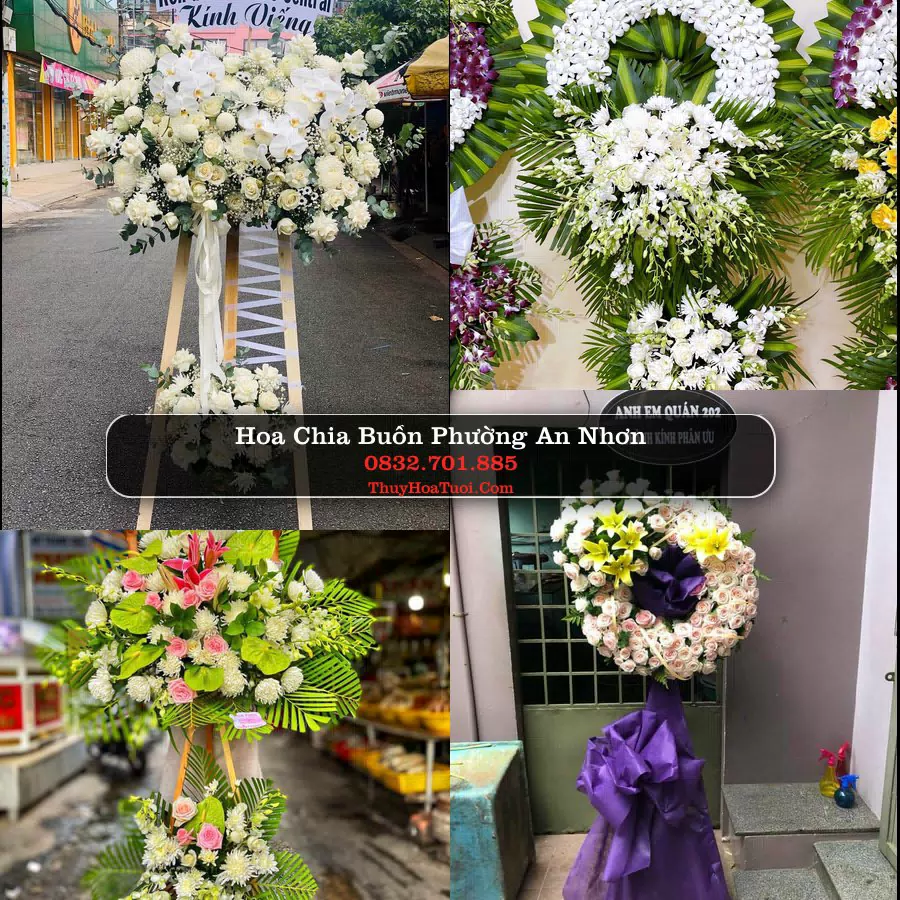 Vòng hoa chia buồn Phường An Nhơn - ThuyHoaTuoi.Com