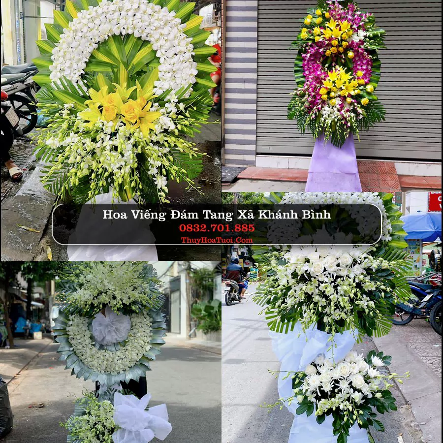 Vòng hoa chia buồn Xã Khánh Bình - ThuyHoaTuoi.Com
