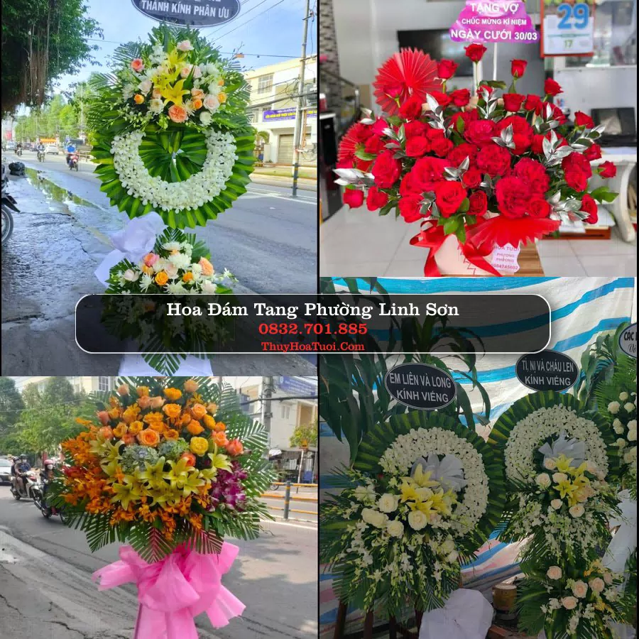 Vòng hoa chia buồn Phường Linh Sơn - ThuyHoaTuoi.Com