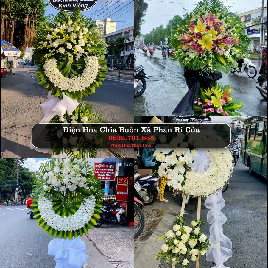 Vòng hoa chia buồn Xã Phan Rí Cửa - ThuyHoaTuoi.Com
