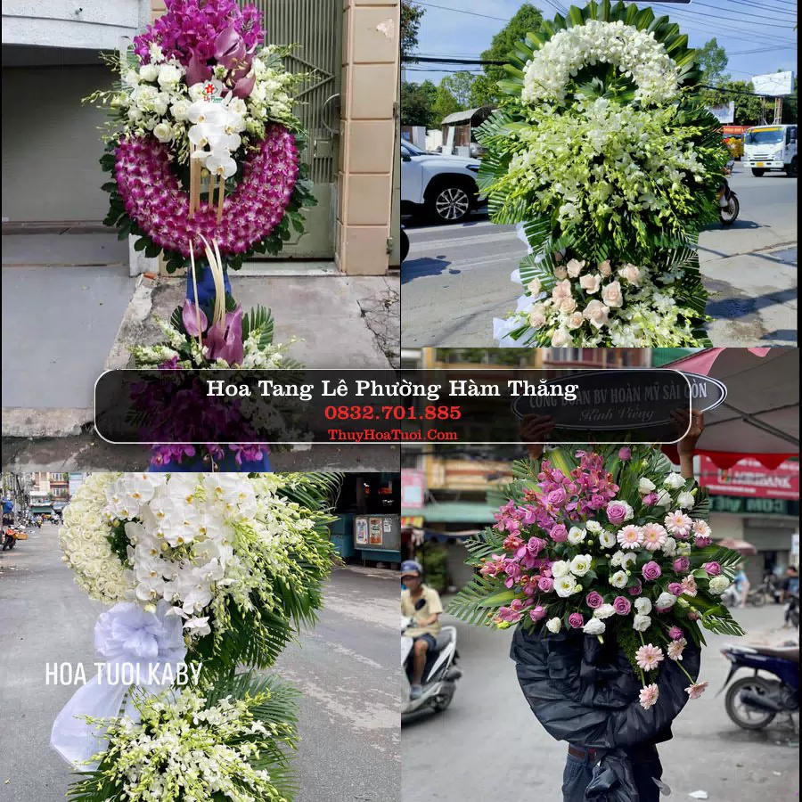 Kệ hoa tang lễ giao tại Phường Hàm Thắng, Lâm Đồng