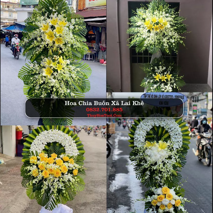 Vòng hoa chia buồn Xã Lai Khê - ThuyHoaTuoi.Com