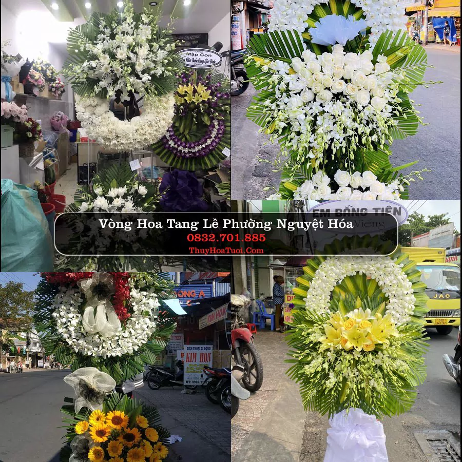 Kệ hoa tang lễ giao tại Phường Nguyệt Hóa, Vĩnh Long